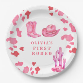 Assiettes En Carton Cowgirl Western Premier Rodéo fête d'anniversaire