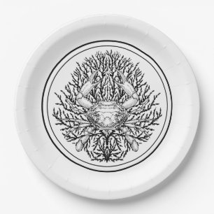 Assiettes En Carton Crabe