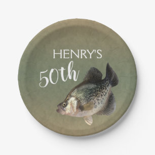 Assiettes En Carton Crappie Fish 50e anniversaire