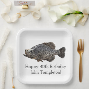 Assiettes En Carton Crappie Fishing Anniversaire