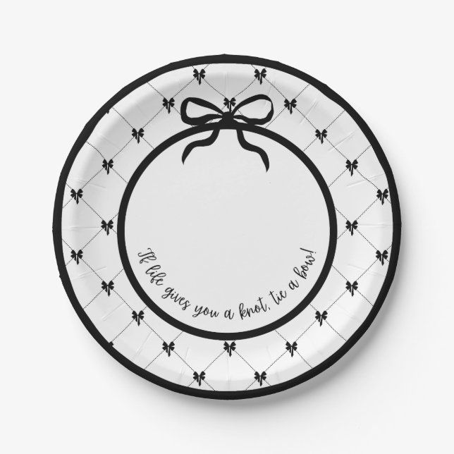 Assiettes En Carton Cravate d'une plaque de 7 po (Devant)