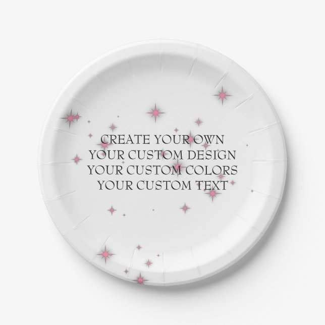 Assiettes En Carton Create Your Own - Your Image Here (Devant)