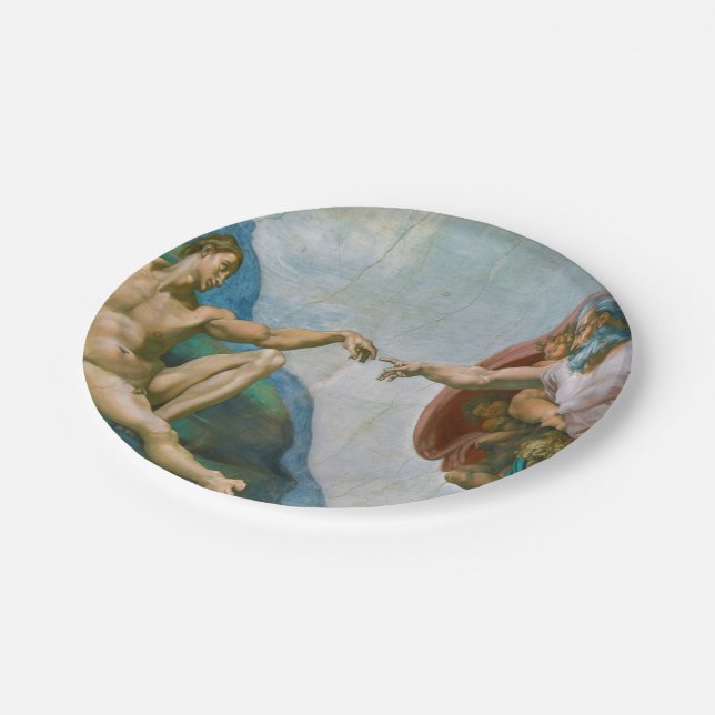 Assiettes En Carton Création d'Adam - Michaël Angelo 1475 - 1564 (Angle)