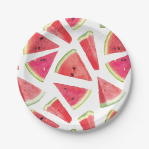 Assiettes En Carton Création de Motif de pastèque 2