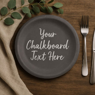 Assiettes En Carton Créer votre propre tableau noir de texte personnal