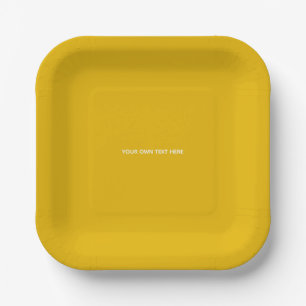 Assiettes En Carton Créez Votre Propre Conception Personnalisée Jaune
