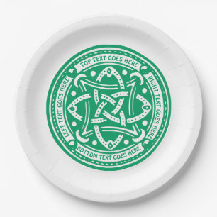 Assiettes En Carton Créez votre propre irlandais celtique de vert de