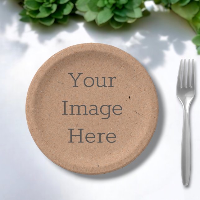 Assiettes En Carton Créez votre propre Kraft Brown rustique jetable (Créateur téléchargé)