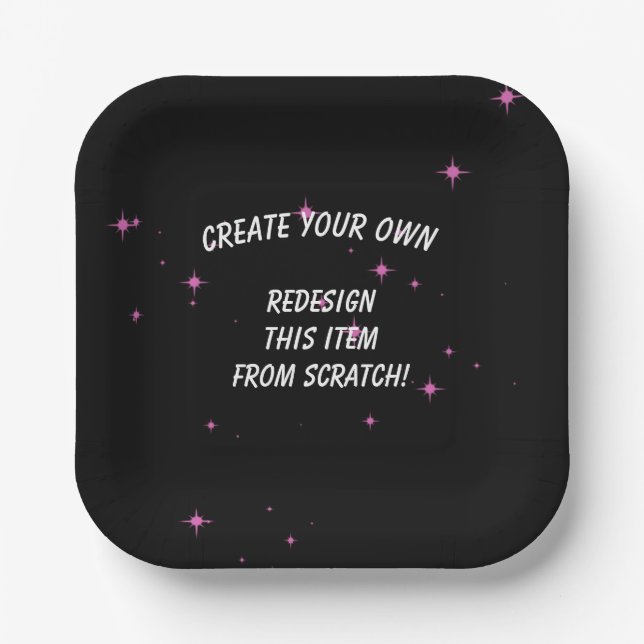 Assiettes En Carton Créez votre propre personnalisation (Recto)
