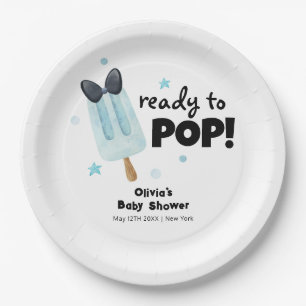 Assiettes En Carton Crème De Glace De Bow Moderne Prêt À Pop Baby show