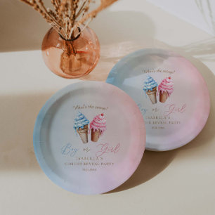 Assiettes En Carton Crème glacée Genre Reveal What's The Scoop