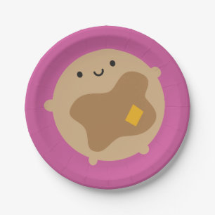 Assiettes En Carton Crêpe de Kawaii