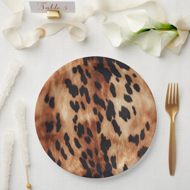 Assiettes En Carton Crevette Brown de Western Cream (Mariage)