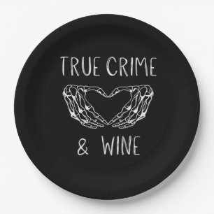Assiettes En Carton Crime Et Vin Squelette Mains