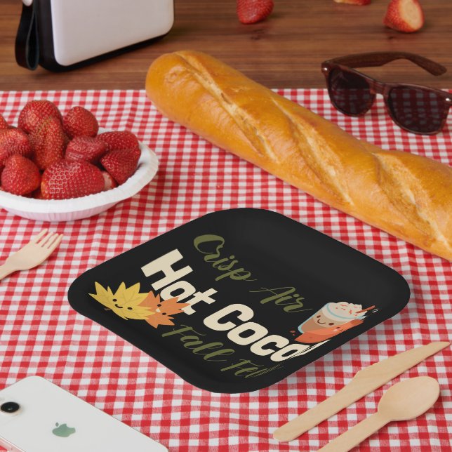 Assiettes En Carton Crise Air Chaud Cocaca Chaud Chute (Pique-nique)