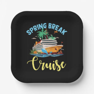 Assiettes En Carton Croisière de vacances de printemps