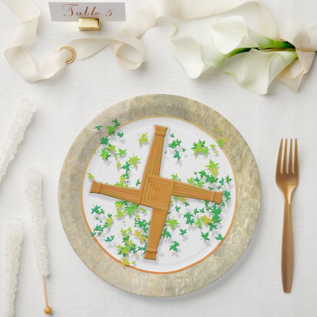 Assiettes En Carton Croix de Brighid (Mariage)