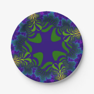 Assiettes En Carton Croix verte et bleue
