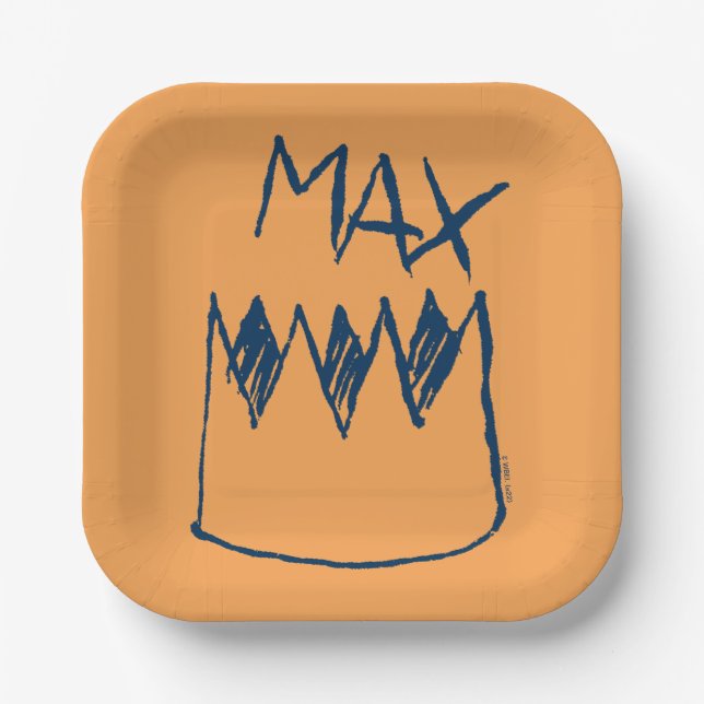 Assiettes En Carton Croquis max. et couronne (Recto)