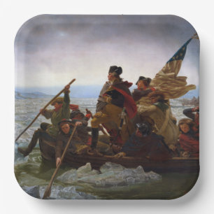 Assiettes En Carton Crossing Delaware 1776 : Général George Washington