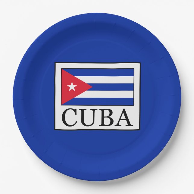 Assiettes En Carton Cuba (Devant)