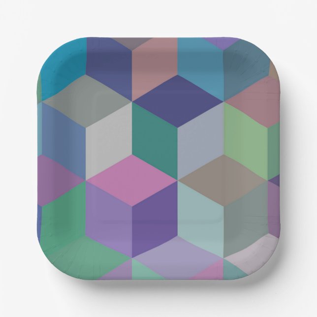 Assiettes En Carton Cube III (Recto)