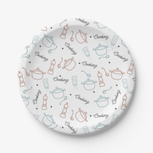 Assiettes En Carton Cuisine bien avec Motif d'amour
