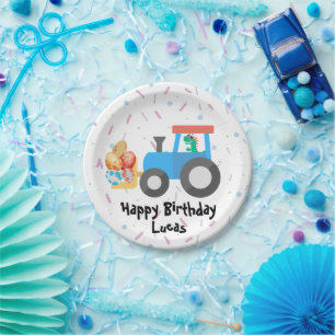 Assiettes En Carton Cuisine oeuf dinosaure Construction Camion Enfant
