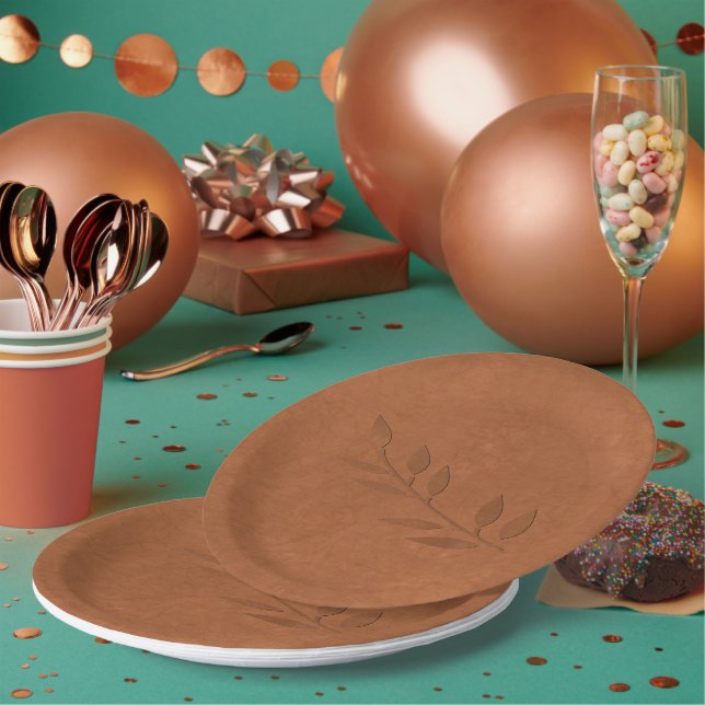 Assiettes En Carton Cuivre concassé (Multi)