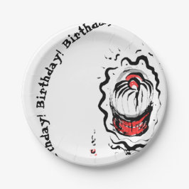 Assiettes En Carton Cupcake oriental d'anniversaire