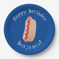 Curieux hot dog Weiner dessin animé