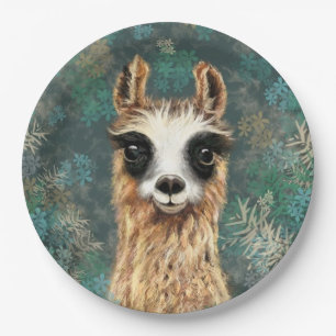 Assiettes En Carton Curieux Llama Plate Papier Playa Drôle