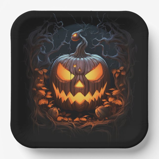 Assiettes en carton Cursed Moon (Recto)