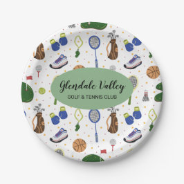 Assiettes En Carton Custom Corporate Golf Theme Paper Plate
