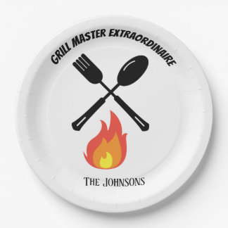 Assiettes En Carton Custom Grill Master Extraordinaire cadeaux amusant