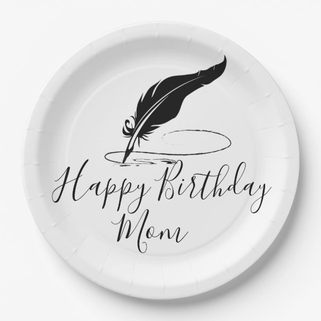 Assiettes En Carton Custom quill (Devant)