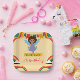 Assiettes En Carton Cute afro angel African american girls Anniversair