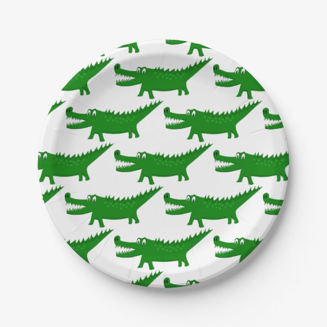Assiettes En Carton  Cute Alligator Drawing (Devant)