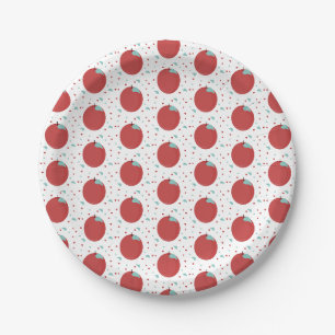 Assiettes En Carton Cute Apple Confetti fête d'anniversaire