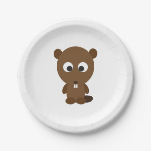 Assiettes En Carton Cute castor