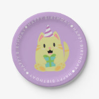 Cute Cat Fête d'Anniversaire pour enfants
