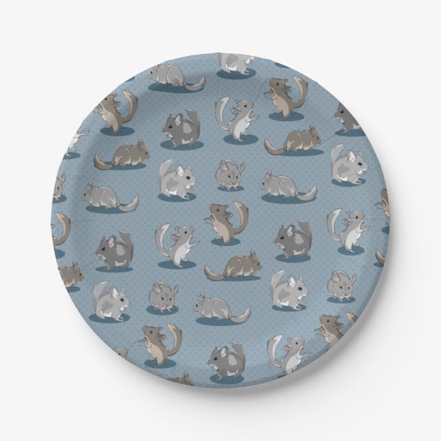 Assiettes En Carton Cute chinchillas (Devant)