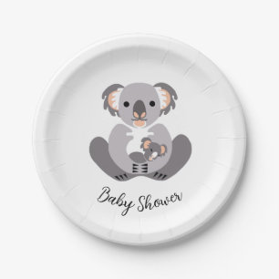 Assiettes En Carton Cute cousue KOALA - Animaux australiens - Fête
