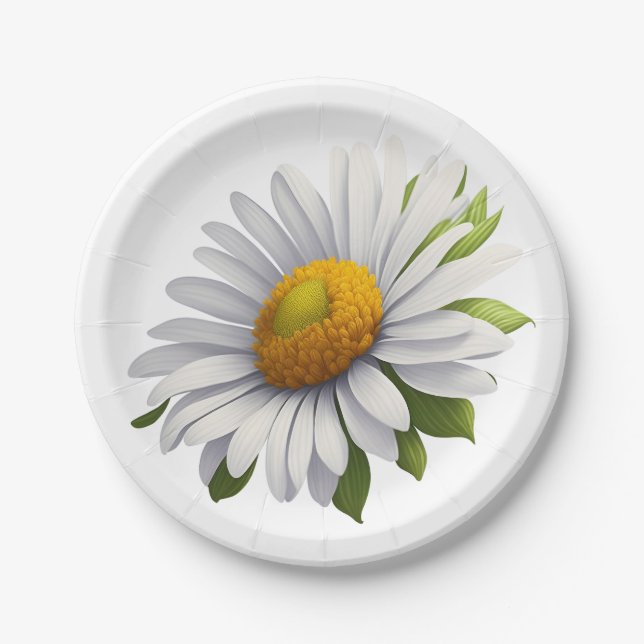 Assiettes En Carton Cute Daisy — Puissance des fleurs (Devant)
