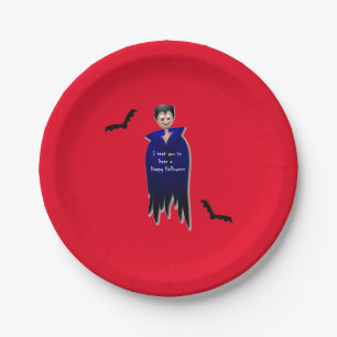 Assiettes En Carton Cute Dracula Halloween