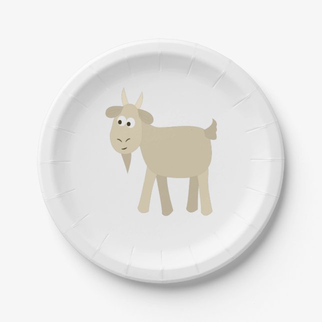Assiettes En Carton Cute drôle Petite Chèvre (Devant)