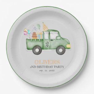 Assiettes En Carton Cute Dusky Green N'importe quel âge fête d'anniver