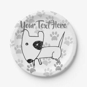 Assiettes En Carton Cute English Bull Terrier