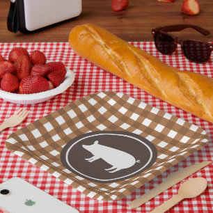 Assiettes En Carton Cute fête de rôti de porc