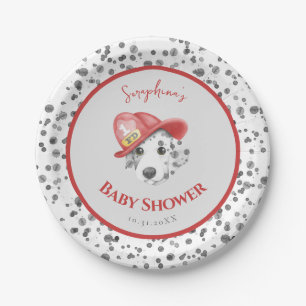 Assiettes En Carton Cute Fire Fighter Baby shower dalmate